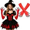 Guanti Lunghi di Halloween con Dita Appuntite e Tessuto Elasticizzato per Look da Palco, Giochi di Ruolo e Styling Fotografico