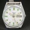 VINTAGE SEIKO 5 AUTOMATIC REFURBISHED JAPAN MENS WHITE DIAL WATCH a444450-1