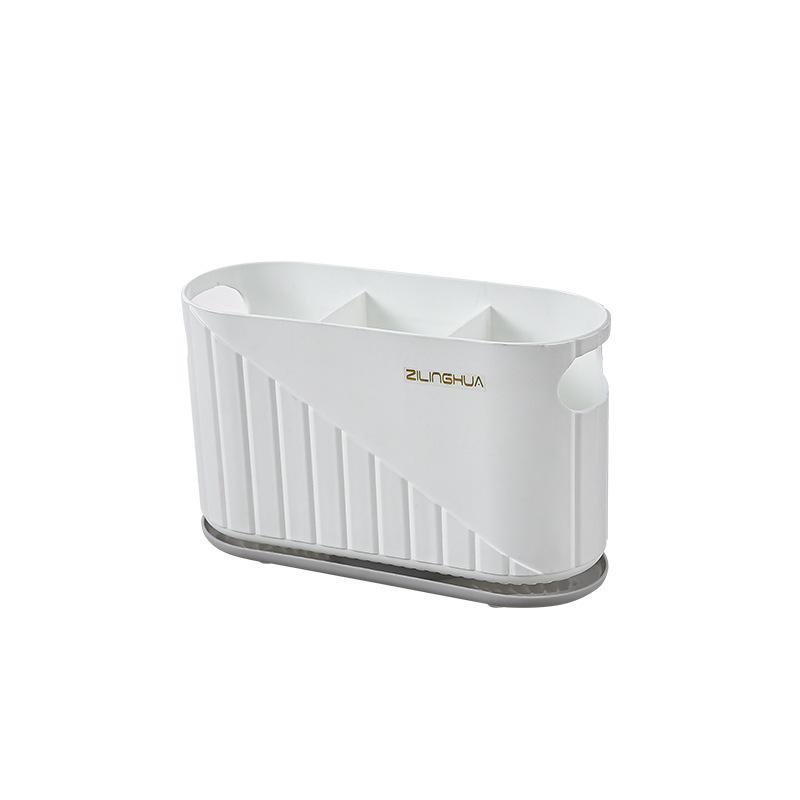 Chopsticks Basket Shelf Wall Mounted Chopsticks Cage Household Multi Functional Spoon Knife Holder Chopsticks Storage Box white