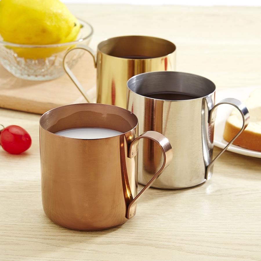 European Style 304 Stainless Steel Mug - Creative Home Coffee, Beer, Milk, Tea & Kitchen Cup.