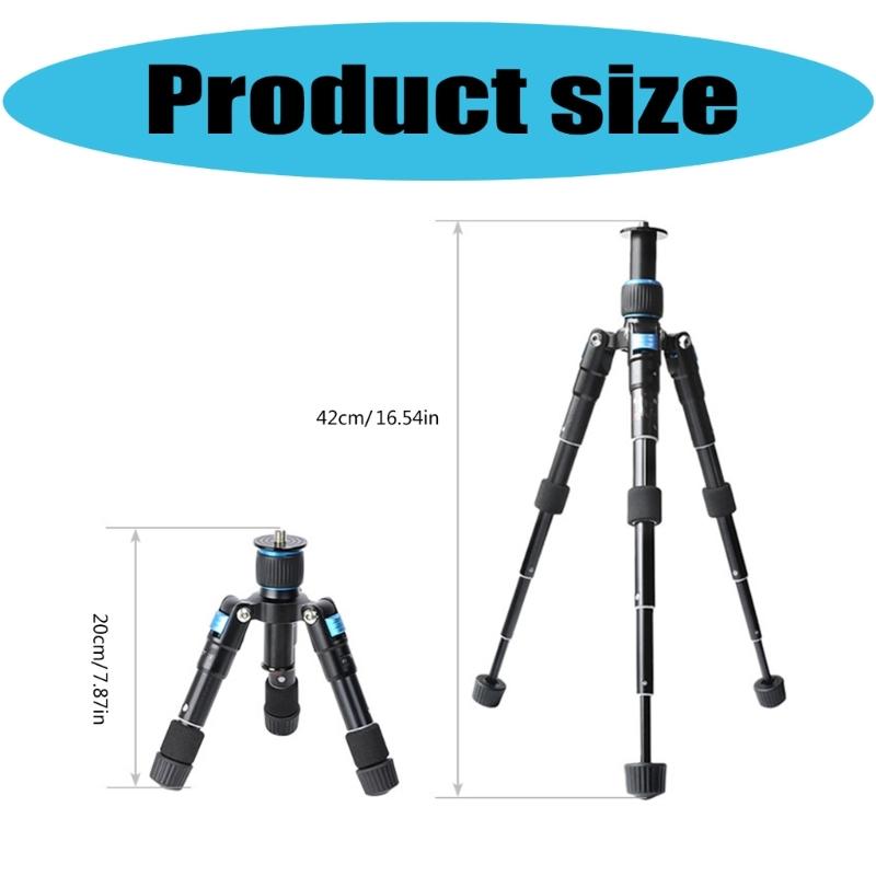 Lightweight Tabletop Tripod For DSLR Cameras Extendable 150mm To 420mm Solid Aluminum Alloy Construction 3/8Inch Mount