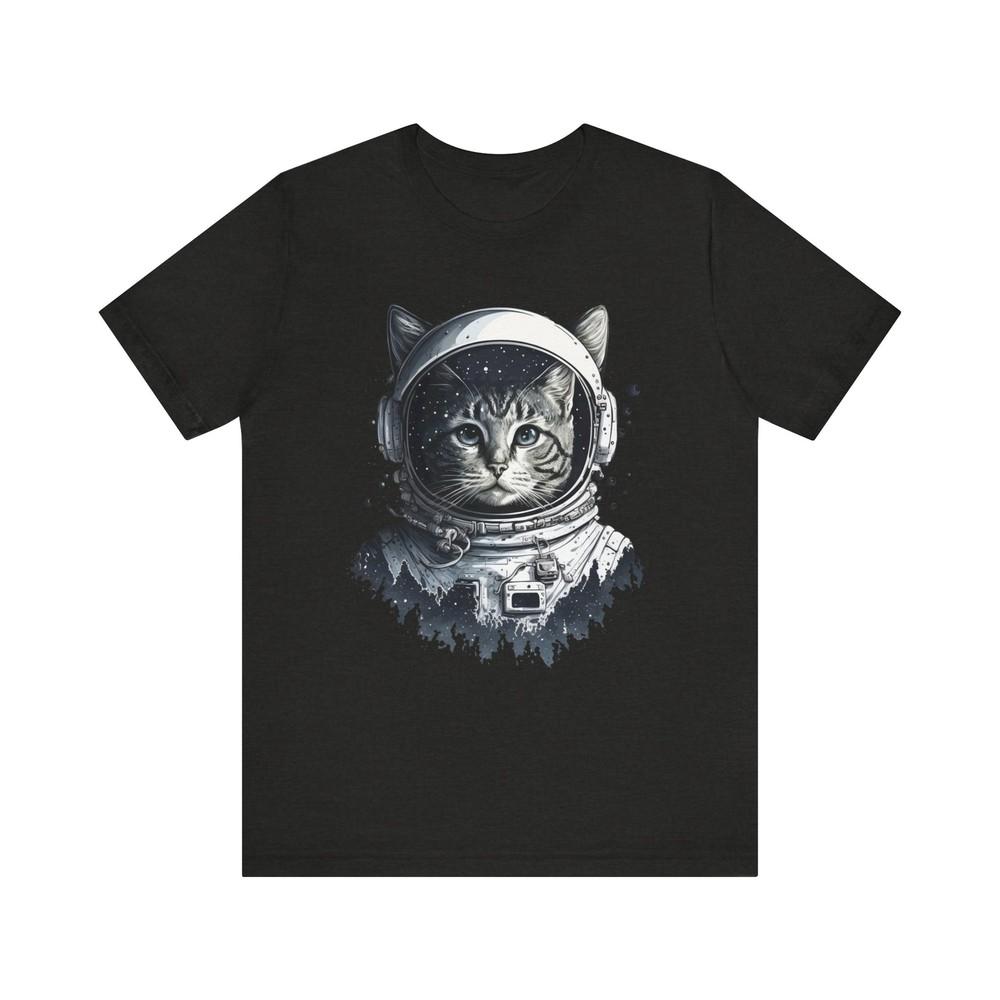 Cat Space T-Shirt Astronaut Shirt Funny Kitten Tee Graphic Galaxy Unisex T-Shirt XXXXL