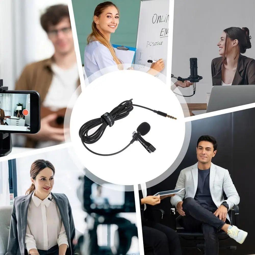Wired Lapel Microphone Mini Speaker Mic Clip On Lapel Mic for Mobile Phone/PC Laptop For Recording