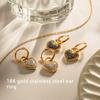 1 Pair Heart Hoop Earrings Glitter Zircon Dangle Earring Lock Shape Ear Hook Jewelry Fashion Accessory for Banquet