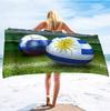 Football Beach Towel Soccer Player Print Microfiber Quick Dry Swim Towel for Summer Vacation