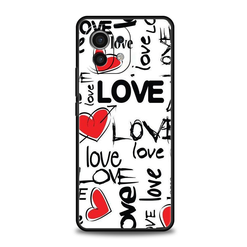 Phone Case For Xiaomi 15 14 13 12 Lite 14T 13T 12T Pro Poco X7 X6 X5 X4 X3 NFC F7 Ultra F6 Pro Soft Cover Love Heart