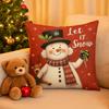 Christmas Cushion Cover 45*45cm Christmas Tree Pattern Christmas Pillow Cover Cushion Cases Santa Claus Cartoon