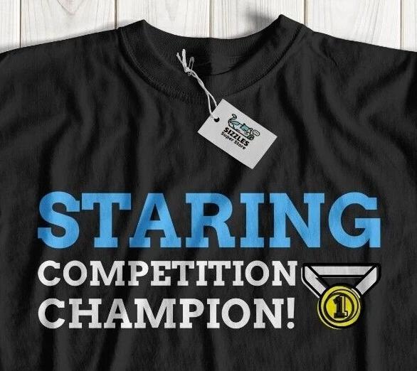 Staring Competition Champion Unisex Funny Glass Eye T-Shirt Eye Surgery Glaucoma XL