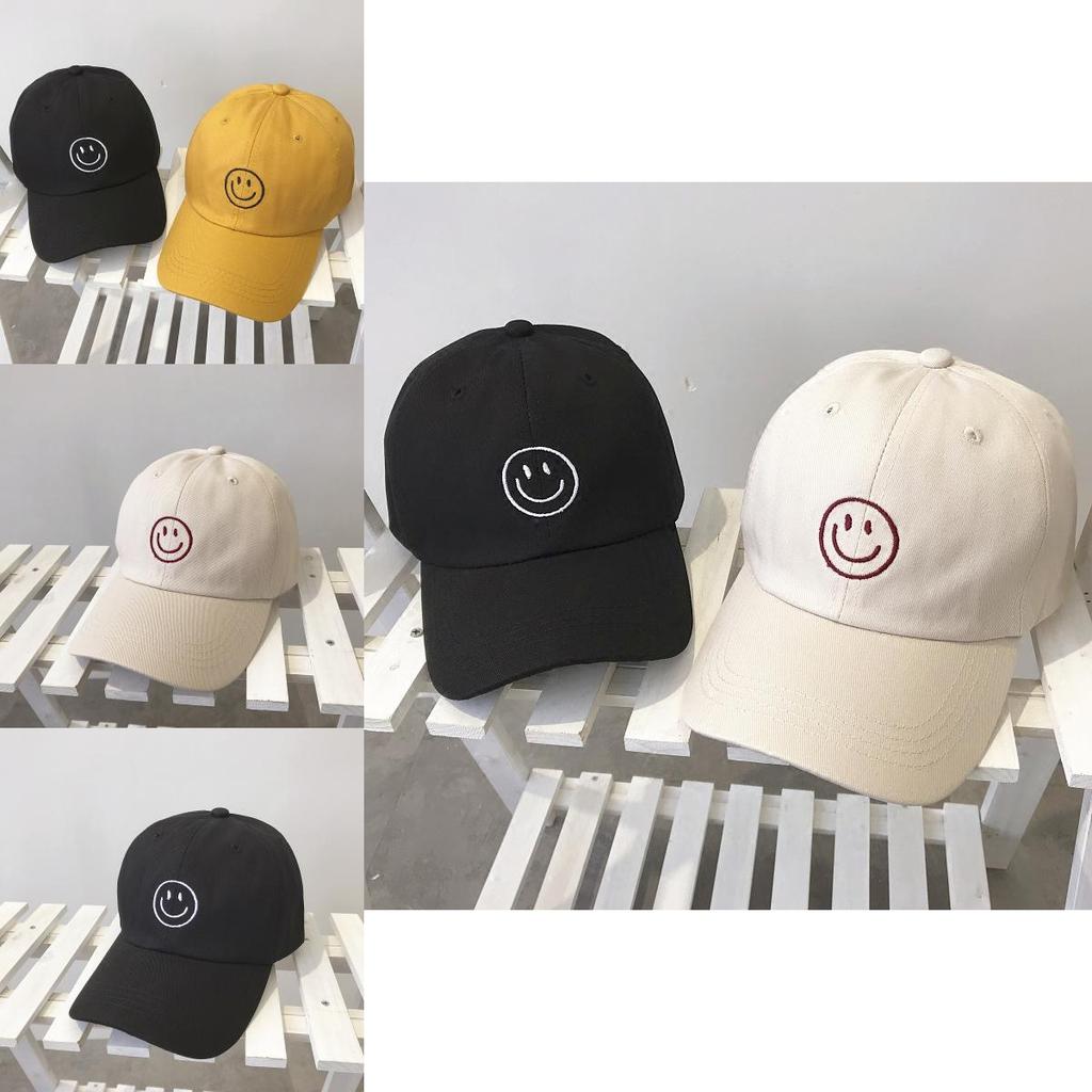 Soft Top Smiley Face Baseball Cap For Women Adjustable Breathable Hat For All Seasons