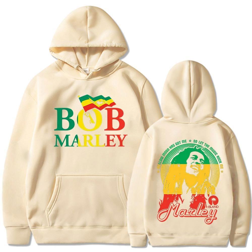 Reggae Music Originator Bob Marley Graphic Hoodie Mens Women Clothing Classic Vintage Hooded Sweatshirts Male Oversized Pullover