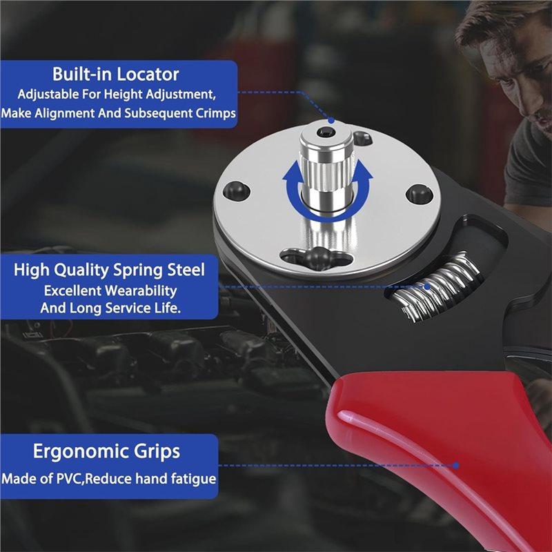 DT Solid-Barrel Contact Circular Connector Crimper D-Sub Closed-Barrel Crimping Tool 20-16 AWG Ratchet Plier-B61B