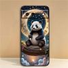 Cartoon Anime Panda Cute Phone Case For Google Pixel 10 9a 9 8A 8 7 7A 6 6A Pro XL 2024 5G Black Soft TPU Silicone