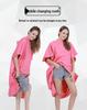 Ultrafine Fiber Hooded Beach Bathrobe and Portable Changing Towel