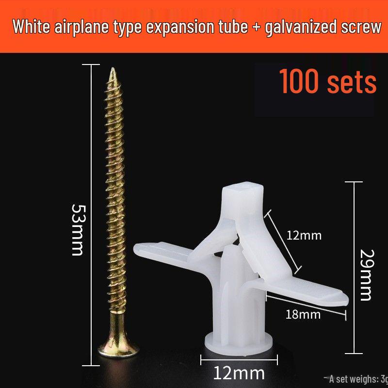 Gypsum Board Self-Tapping Expansion Screw and Plug Set