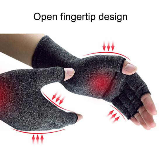 Arthritis Compression Gloves Breathable Half-Finger Gloves Stretchy Hand Arthritis Relief Gloves for Typing Carpal Tunnel Rheumatoid Tendonitis