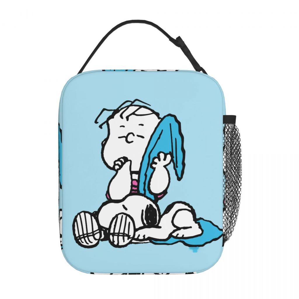 Snoopys Woodstock Doghouse Insulated Lunch Bags Portable Reusable Thermal Bag Lunch Box Tote Beach Outdoor Food Bag