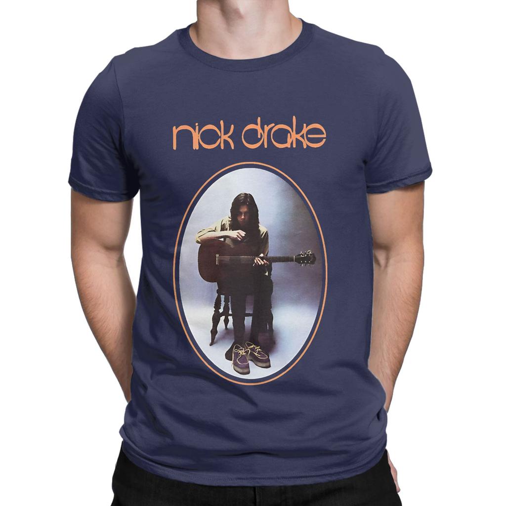 Lustige Nick Drake T-Shirts Unisex Rundhals Baumwoll-T-Shirts Kurzarm-T-Shirt Geburtstagsgeschenk Oberteile