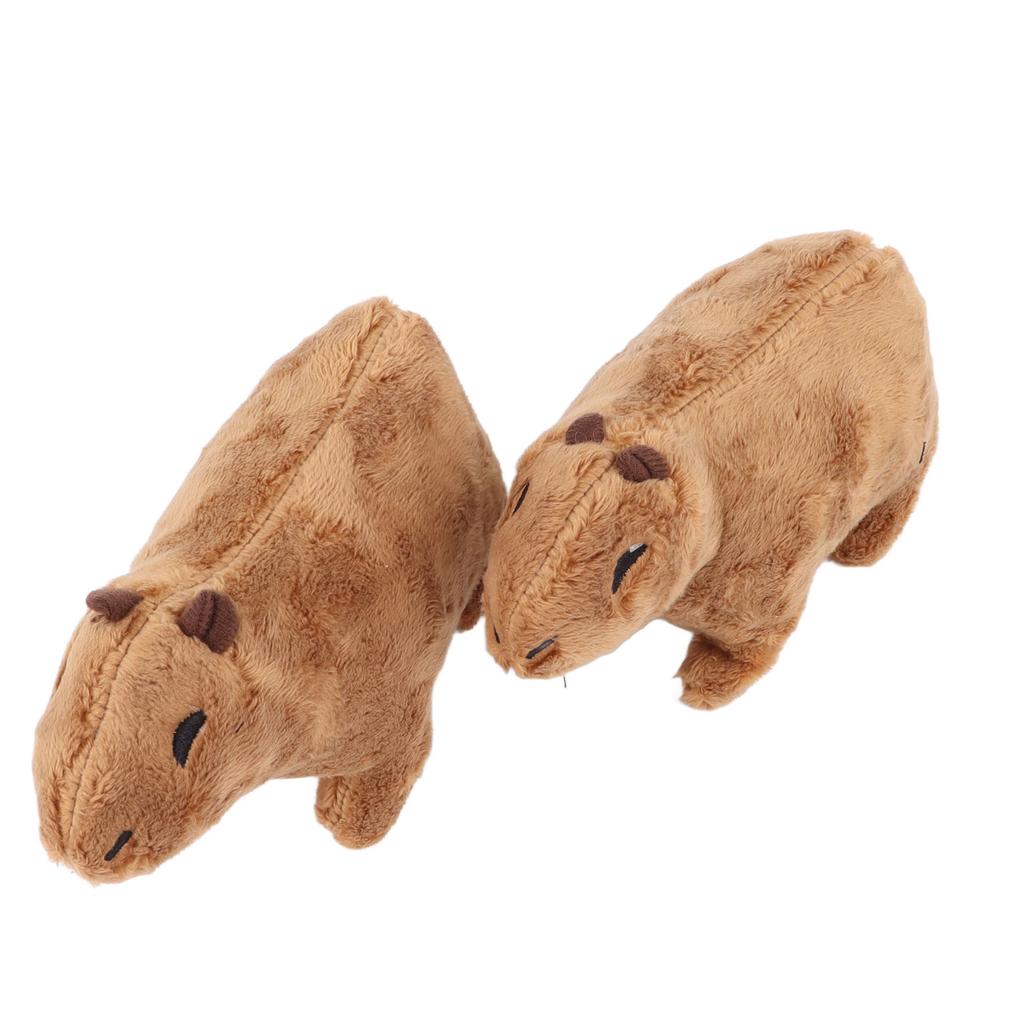 2pcs Capybara Stuffed Animal Toy 6.7in Cartoon Soft Lifelike Short Plush Capybara Stuffed Toy for