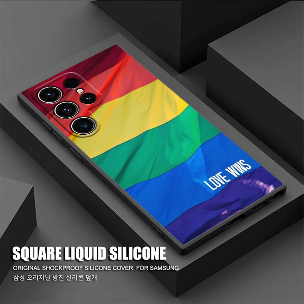 Gay Pride Flag Lesbians LGBT Rainbow S26Ultra Case For Samsung Galaxy S26 S25 S24 S23 S20 S21 FE S22 Ultra Plus Soft Phone Cover