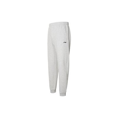 Lining Tischtennis Serie Solides Logo Bestickt Lässige Jogginghose Herren Unterteile Hellgrau AKLT619-2