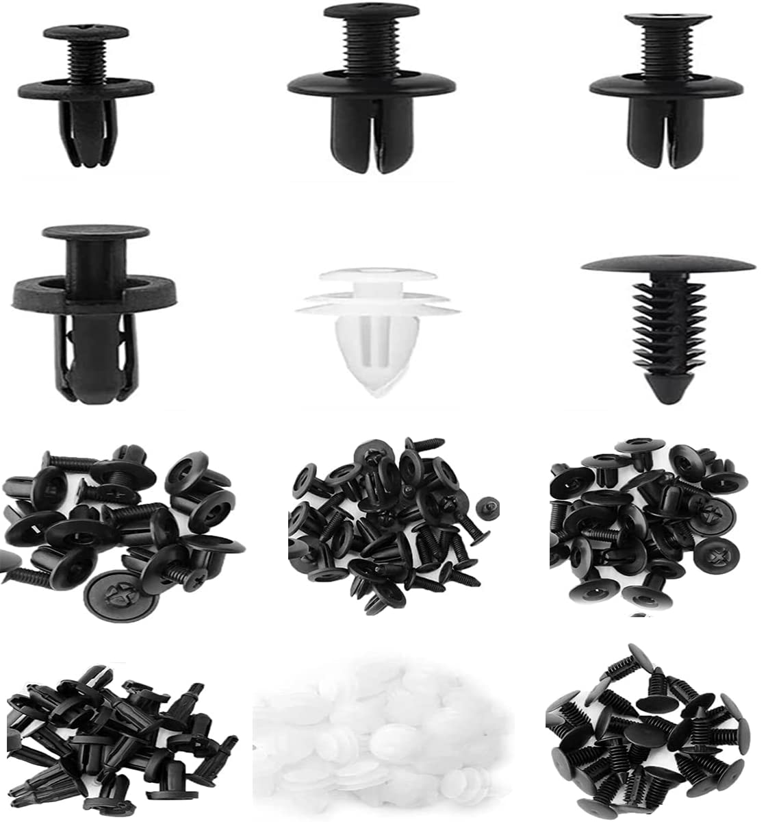 

TAORAYO Push Rivet Automotive Rivet Plastic Rivet Trim Clip Push Back Retention Clip Bumper чёрный