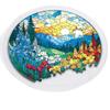 Cross-border China-made Christmas Acrylic Pendants D-style Halloween Creative Colorful Disc Ornaments Puzzle Light Catchers
