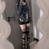 Punk Hollow Fishnet Stockings for Women Spider Web Torn Strap Holes Tights Girls Lolita Ragged Pantyhose Party Socks Pantyhose