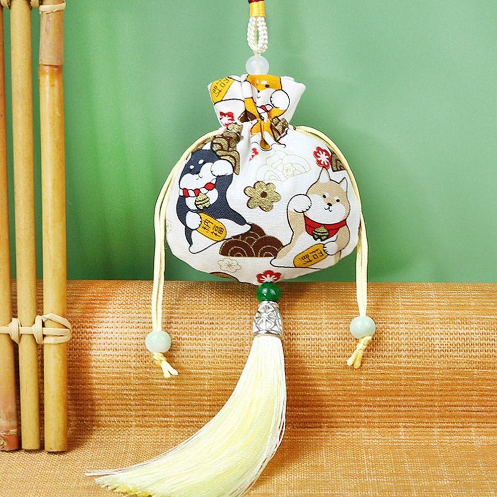 

Цветная кисточка Тканевый мешочек на шнурке Женский мешочек для украшений в китайском стиле Мешочек для хранения Кошелек Пустой саше B