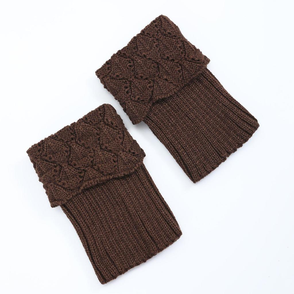 Korean Style Over-the-Knee Knit Scallop Leg Warmers for Women - Autumn/Winter Boot Cuffs