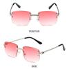 High Quality Cut Edge Rectangular Sunglasses Eyewear for Street, Travel, Beach  for Women & Men