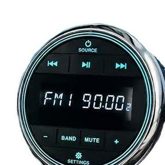 Bluetooth Waterproof Motorcycle & Marine Audio Player with Auto FM/AM Receiver