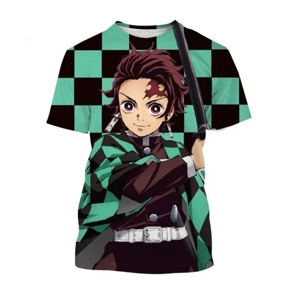 Anime Devil Killer Kimetsu No Yaiba Kamado Nezuko Kochou Shinobu T-shirt, 3D Printed Fashion T-shirt