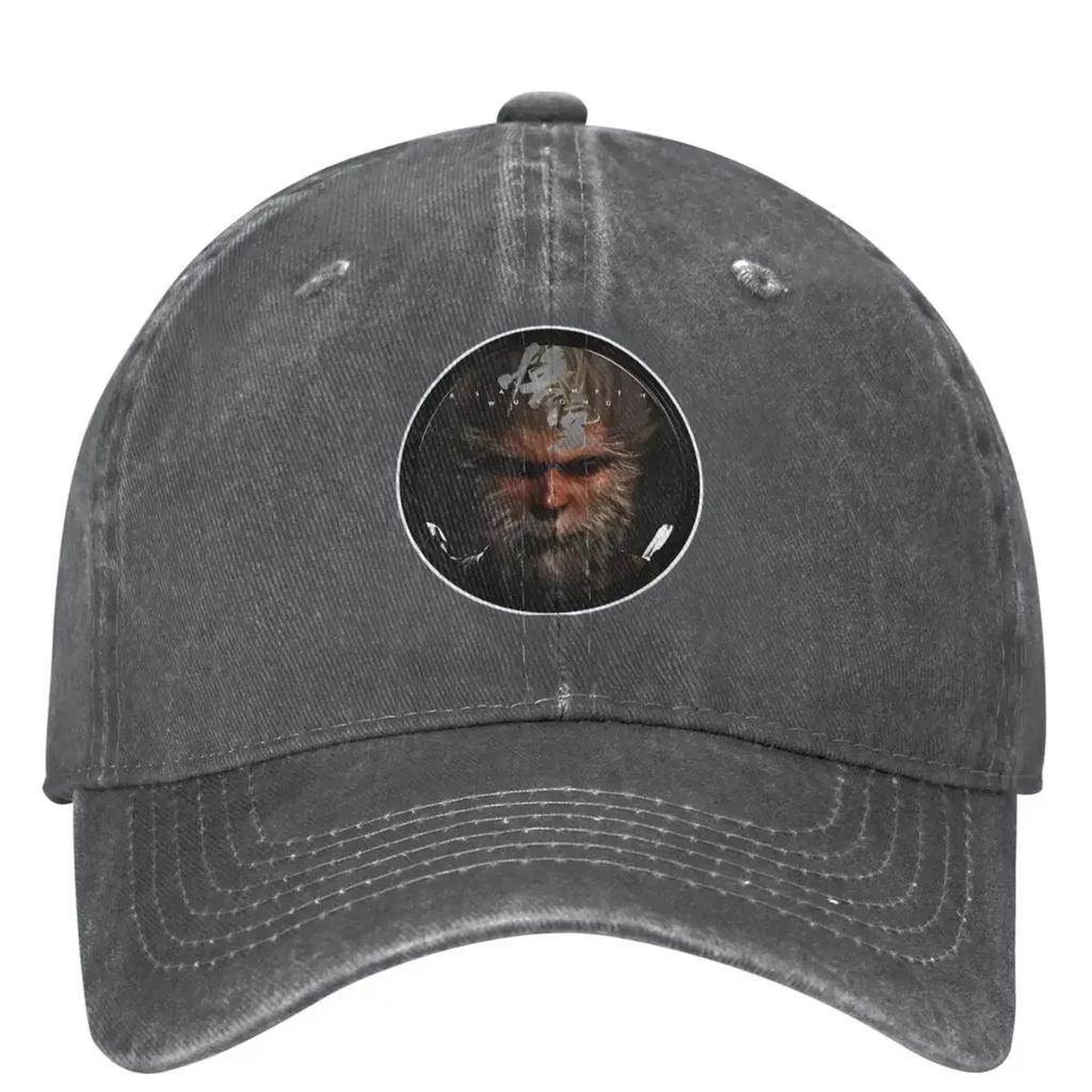 Black Myth Wukong Circle Denim Baseball Cap Outdoor Sport Hip Hop Dad Hats Summer FeUnisex Unisex Trendy SunProof Baseball Caps