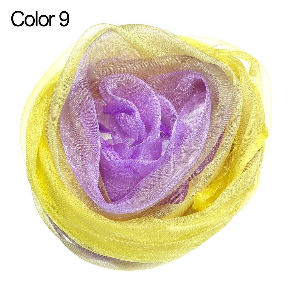 Music Scarves Juggling Performance Props Square Silk Scarf Gradient Color Scarf Gradient Color Dancing Scarf Dance Scarfs