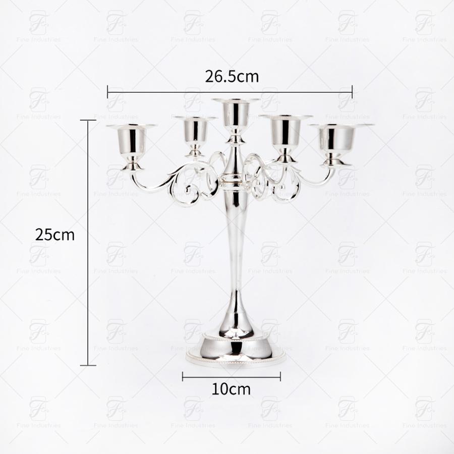 FW Modernes Silber mit Abdeckung Turmspitze Metall Goldfarben Transparentes Glas Kerzenständer Kerzenhalter Kerzenständer für Kerzen