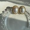 Imitation Pearl Earrings Zircon Retro Elegant Irregular Oval Square Hollow Out Earrings for Women Party Autumn Winter Jewelry
