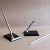 Acrylic & Metal Desk Pen Holder Set with Ballpoint Pen for Business Counter