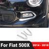 Front Fog Light Lamp Cover Trim For Fiat 500X 2014 2015 2016 2017 2018 Chrome Car Head Foglight Eyebrow Eyelid Trims Accessories