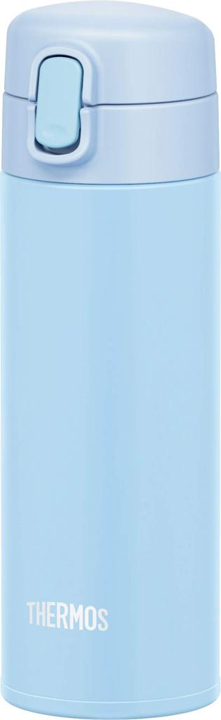 Thermos Wasserflasche, vakuumisolierte Strohhalmflasche, 350 ml, hellblau, nur zur Kaltlagerung, LB FJM-350
