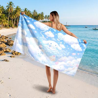 Large Beach TowelCinnamoroll Soft Absorbent Towel Beach Bath Home Use