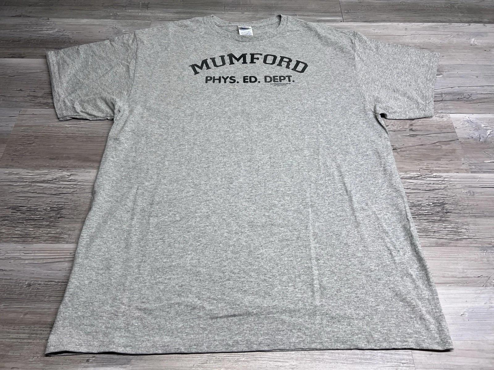 

Mumford Phys Ed Beverly Hills Cop Eddie Murphy T-Shirt Retro Graphic Tee Size XL 2XL
