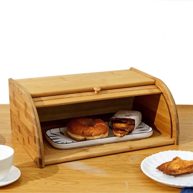 Bamboo Bread and Cake Storage Box for Home Kitchen