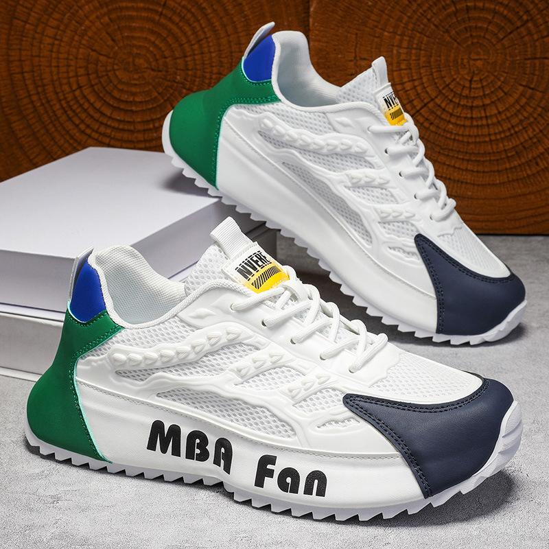 

2025 summer new thin men s shoes mesh breathable color matching trend thick sole heightening dad shoes casual sports shoes 39