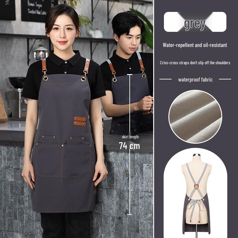 Waterproof Oil-Resistant Canvas Apron for Kitchen & Work with Custom Logo Printing