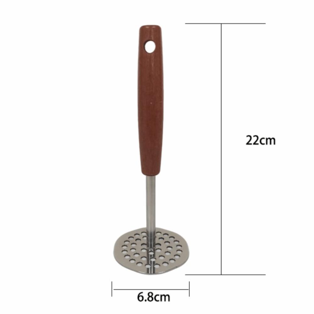 Wooden Handle Potatoes Masher Stainless Steel Avocado Masher Hand Tool Kitchen Tool  Kitchen