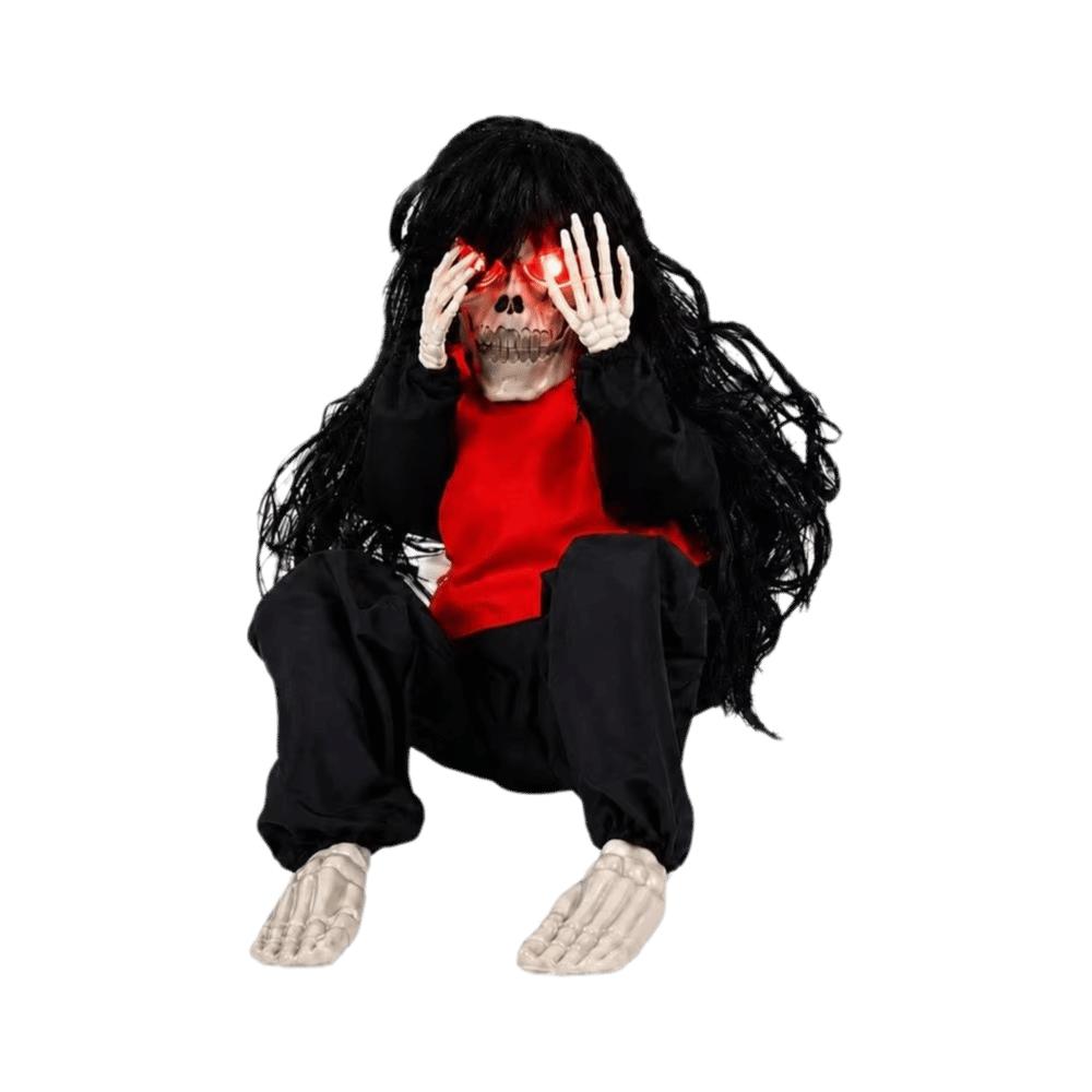 Eerie Sound Crying Skeleton Vibrating Motion Haunted House Decor Ghost Prop Bar Decoration