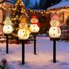 Solar Powered Snowman Stake Light Outdoor Christmas Decoration for Yard Garden