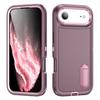 For iPhone 17 Air Case Case Kickstand Phone Cover PC+Silicone+EVA 3-in-1 Design