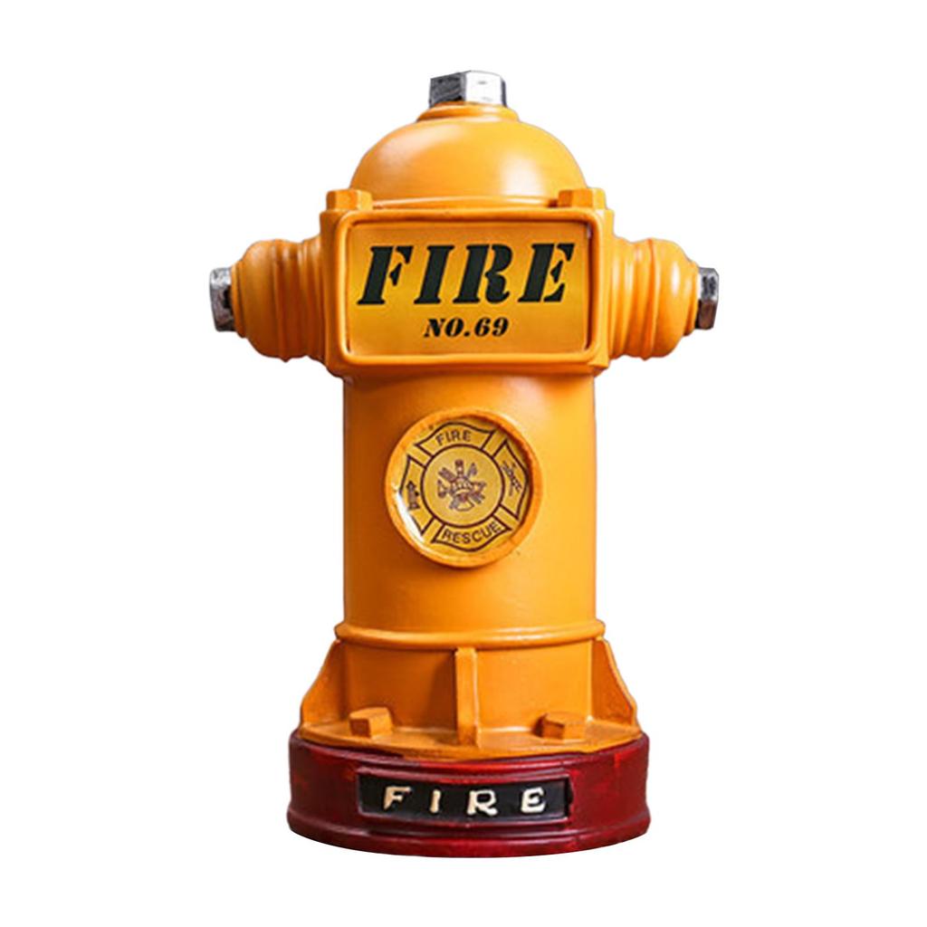 Fire Hydrant Ornaments Resin Retro Storage Box Home Furnishings Work Desk Decor Piggy Bank Container Child Adult Children