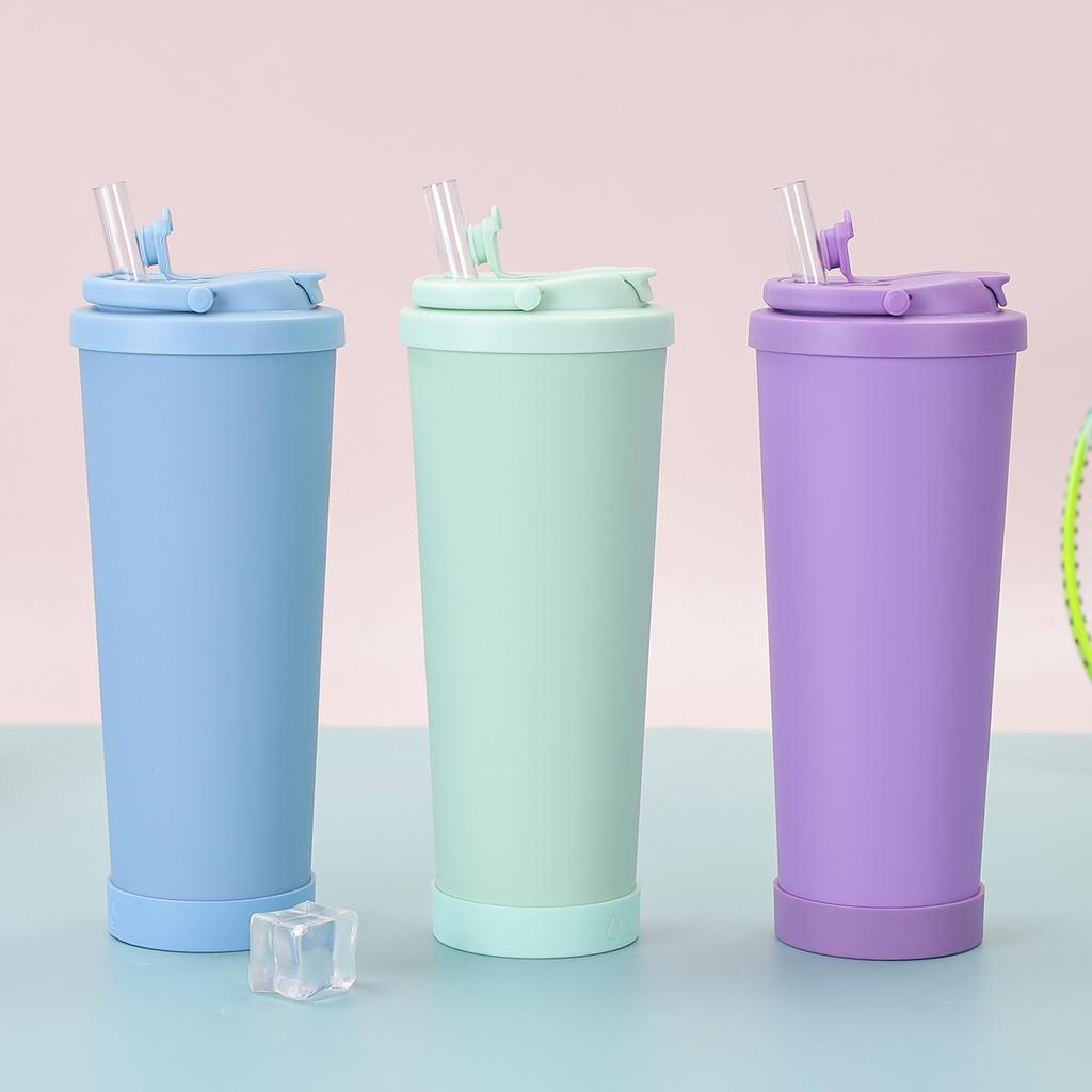 1/2PCS Portable Ceramic Liner with Lid Water Cup Stainless Steel 830ML Insulated Travel Large Capacity Car Carrier Coffee Cup